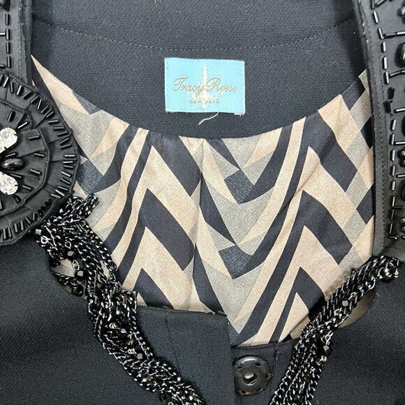 TRACY Reese Runway Chain Neck Wool Blazer/jacket - Picture 4 of 4